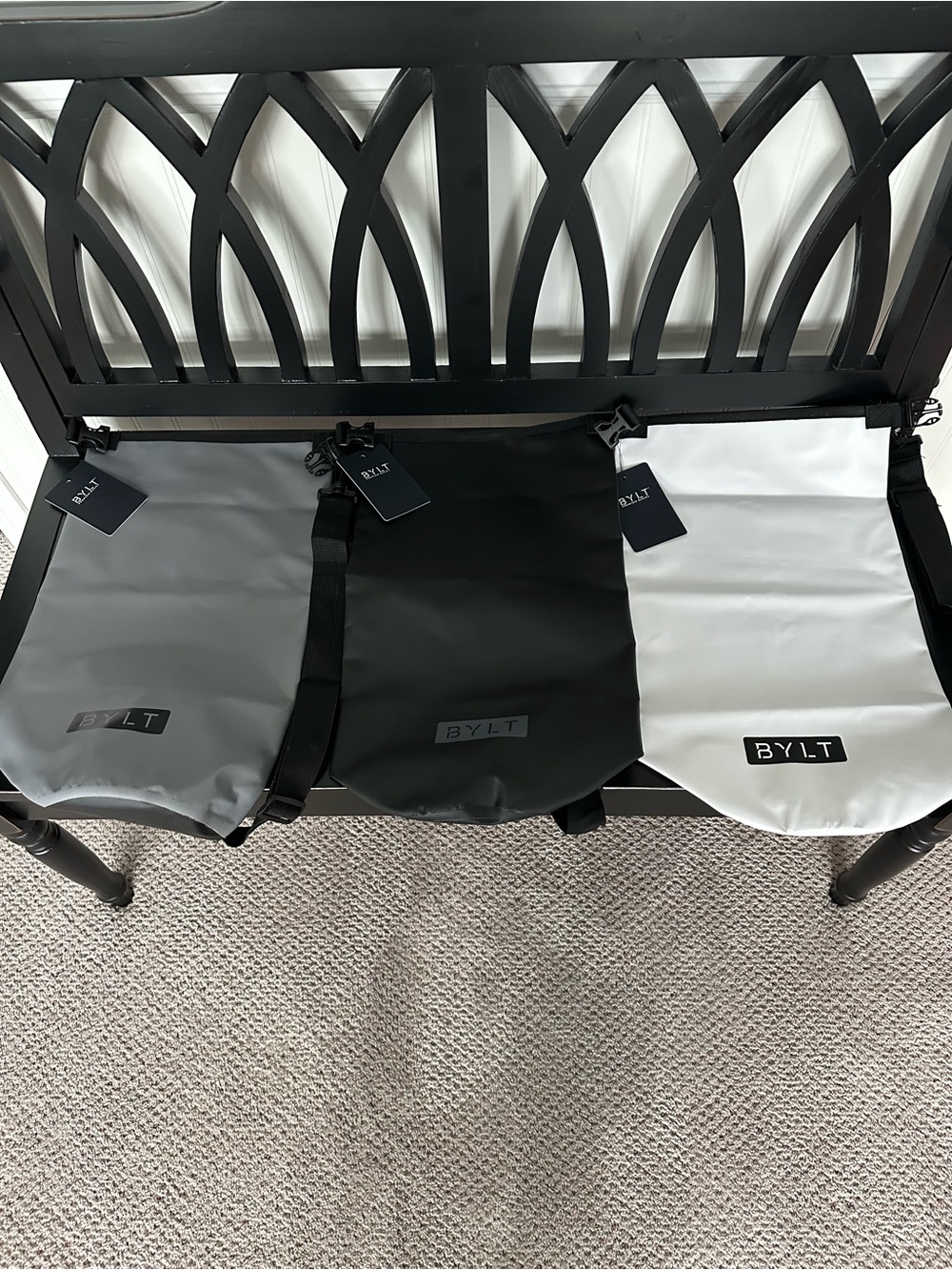 3 Piece Bundle Bylt BIOS Dry Bags Black Gray White